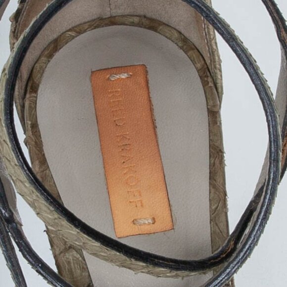 Reed‎ Krakoff Snakeskin Leather Sandal Heels Size 37 - Picture 3 of 11